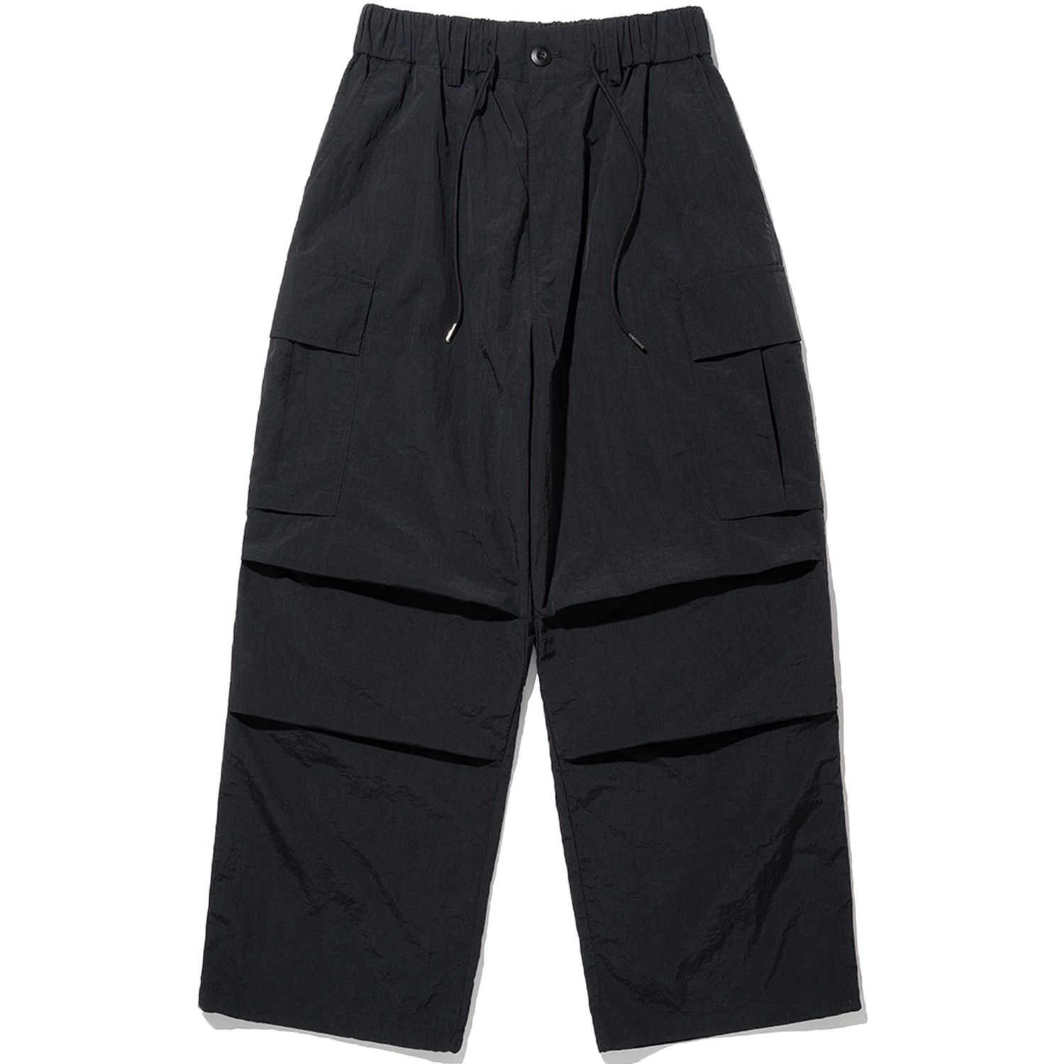 Parachute Nylon Cargo Pants - Black,NOT4NERD